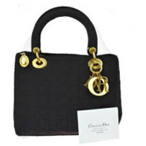 Christian Dior Lady Cannage Handbag Dark Brown